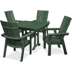 Patio Dining Sets Polywood Modern Curveback Adirondack Patio Dining Set