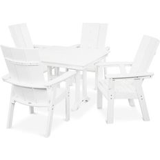 Patio Dining Sets Polywood Modern Curveback Adirondack Patio Dining Set