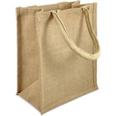 Jute Totes & Shopping Bags Burlap Jute Tote Bag with Gusset Handle 11-inch