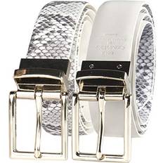 Calvin Klein Women Belts Calvin Klein Women's Reversible Belt, Grey/White Dress