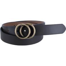 Gloria Vanderbilt Double Circle Buckle Slim Belt Women