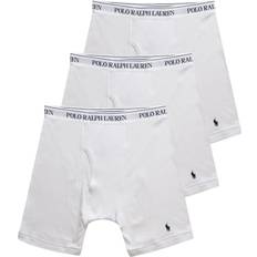 Jersey Underwear Polo Ralph Lauren Men's 3-Pack Classic-Fit Boxer Briefs white white