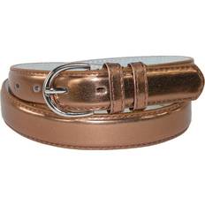 Bronze - Women Accessories CTM Leather 1/8 Metallic Dress Belt Women