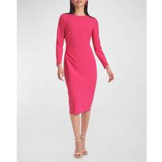 Sachin & Babi Dee Ruched Bodycon Midi Dress PASSIONFRUIT