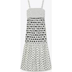 Tory Burch Printed Cotton Sundress - Polka Dot Patchwork