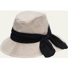 Silk Headgear Eugenia Kim Jordana Packable Linen Bucket Hat BEIGE