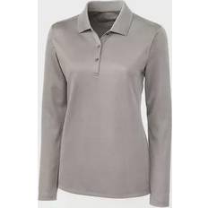 Mesh - Women Polo Shirts Cutter & Buck Clique Women Long Sleeve Ice Pique Performance Golf Polo