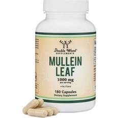 Double Wood Supplements Mullein Leaf Capsules 10,000mg Strength Mullein Leaf Extract 10:1 180 pcs
