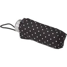 Totes Classics Micro Manual Compact Umbrella Black Swiss Dot