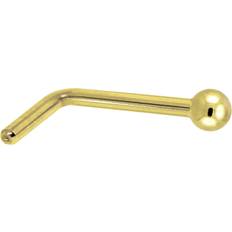 Unisex Piercings Body Candy Solid 14Kt Yellow Gold 1.5mm Ball Nose Ring Piercing, Gauge Shaped 1/4