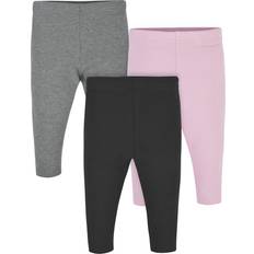 Children's Clothing Gerber Baby Girls' 3pk Leggings Black/Pink/Gray Newborn