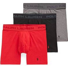 Boxers - Polo Men's Underwear Polo Ralph Lauren Men's 3-Pack Friction-Free Pouch Boxer Briefs Black/charcoal Black/charcoal