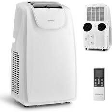 Costway 11500 BTU Dual Hose Portable Air Conditioner with Remote Control-White