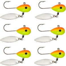 Fishing Accessories Bass Pro Shops XPS Walleye Angler Jig Spin 1/4 oz. Orange Chartreuse 6 Pack