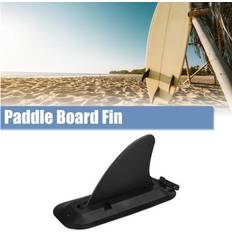 SUP Sets 4' Surfboard Fin Paddle Board Fin Detachable with Base PVC Center Fin Universal for SUP Black