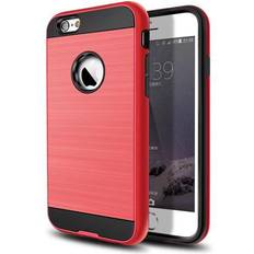 HD Accessory Brushed Textured Hybrid Case for iPhone SE 3rd gen & 2nd gen and iPhone 8/7 Red