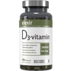 Vitaminer & Kosttillskott Elexir Pharma D3-Vitamin 2500 IE 180 st