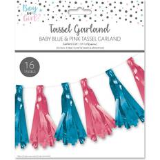 Babies Garlands Gender Reveal Foil Tassel Garland Pack of 16