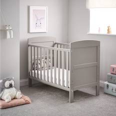 Grey Furniture Set OBaby Grace Warm Grey Mini Cot Bed 2