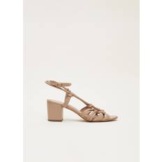 Phase Eight Leather Ankle Strap Sandals, Tan