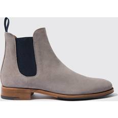 Beige - Uomo Stivaletti Chelsea Scarosso Giancarlo Taupe Mann Chelsea Boots Braungrau Veloursleder