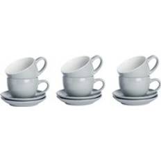 Argon Tableware 12pc Coloured Cappuccino Cup Saucer