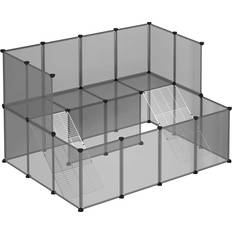 Songmics Plastic Pet Fence Cage Grey