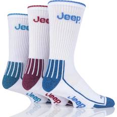 Jeep Pair Cushioned Crew Cotton Sport Socks White 6-11