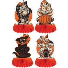 Beistle Vintage Halloween Tafelaufsätze, 4 Stück, 22,9 cm, Mehrfarbig