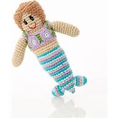 Pebble Baby soft toy mermaid rattle turquoise