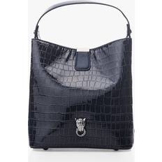 Blue Bucket Bags Moda In Pelle Adriana Patent Croc Bucket Bag