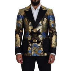 Men - Rayon Blazers Dolce & Gabbana Gold Lurex Breasted Jacket Men's Blazer