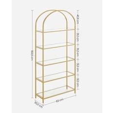 Vasagle Shelves Vasagle 5-Tier Glass Book Shelf