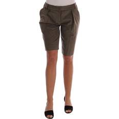 Velluto Shorts Ermanno Scervino Brown Velvet Bermuda Shorts IT40