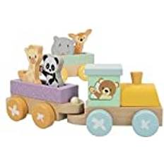 Aucune Jeu d'apprentissage Train à assembler animaux en bois jeu montessori !