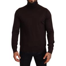 Dolce & Gabbana Brown Jumpers Dolce & Gabbana Brown Cashmere Turtleneck Pullover Sweater IT46