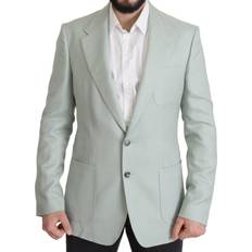 Dolce & Gabbana Green Blazers Dolce & Gabbana Green Cashmere Jacket Blazer Jacket IT52