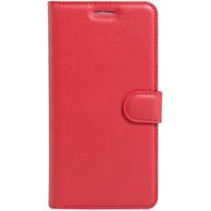 Apple iPhone SE 2022/2020/8/7 Litchi FlipCover m. Kortholder Rød