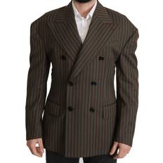 Multifargete Dressjakker Dolce & Gabbana Multicolor Stripes Breasted Blazer IT50