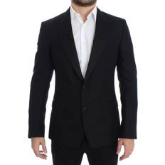 Silk Blazers Dolce & Gabbana Black wool silk SICILIA blazer IT46