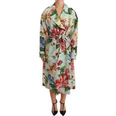 Multifargete Kåper & Frakker Dolce & Gabbana Multicolor Breasted Floral Trench Coat Jacket IT36