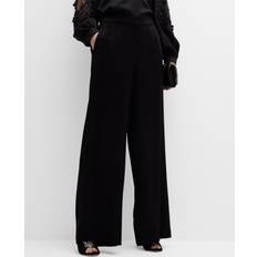 Kobi Halperin Hunter High-Rise Wide-Leg Corduroy Pants BLACK