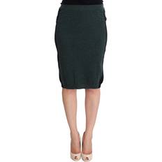 Green - Men Skirts Mila Schon Green Wool Blend Pencil Skirt IT42