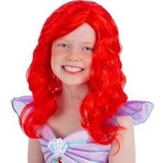 Punainen Pitkät Peruukit Smiffys Mermaid Wig, Red