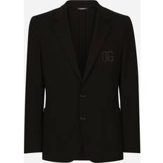 Dolce & Gabbana Herren Jacketts Dolce & Gabbana Jacke Portofino Stretchjersey Mann Anzüge Und Blazer Schwarz Viskose