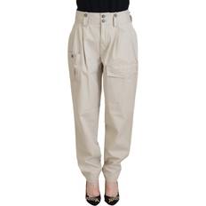 Dolce & Gabbana Beige Pants & Shorts Dolce & Gabbana Beige Cotton Women Cargo Women's Pants