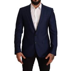 Dolce & Gabbana Blue Blazers Dolce & Gabbana Navy Blue Slim Fit Jacket MARTINI Men's Blazer