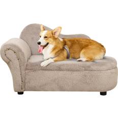 Pawhut Perro Mascotas Pawhut Hundesofa, Haustiersofa Stauraum, Hundebett