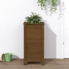 vidaXL Odlingslåda 40x40x78 honungsbrun massiv furu