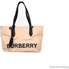 Burberry Nylon Totes & Shopping Bags Burberry Small Rose Beige Logo Branded Econyl Nylon Tote Shoulder Handbag Purse